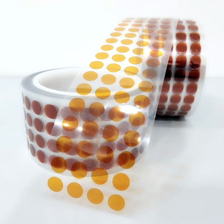 Kapton Tape Discs - Adhesive Tapes : High Temperature Kapton Tapes